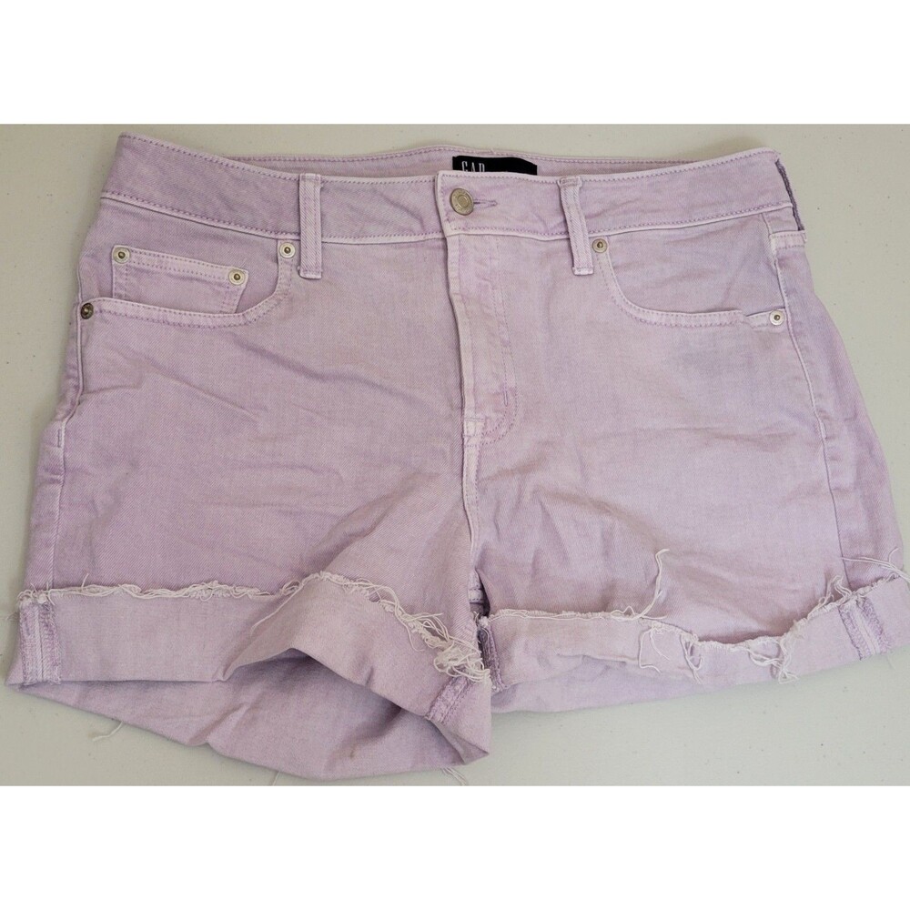 Woman's Pale Purple Denim GAP Shorts Size 10/30 Spring Summer Comfortable